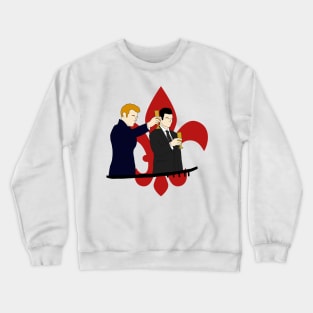 klaus and elijah fleur de lis with balcony the originals Crewneck Sweatshirt